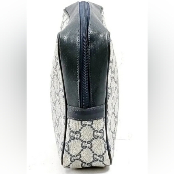 RARE GUCCI PLUS Clutch Bag  Navy Blue /Grey - Picture 3 of 9